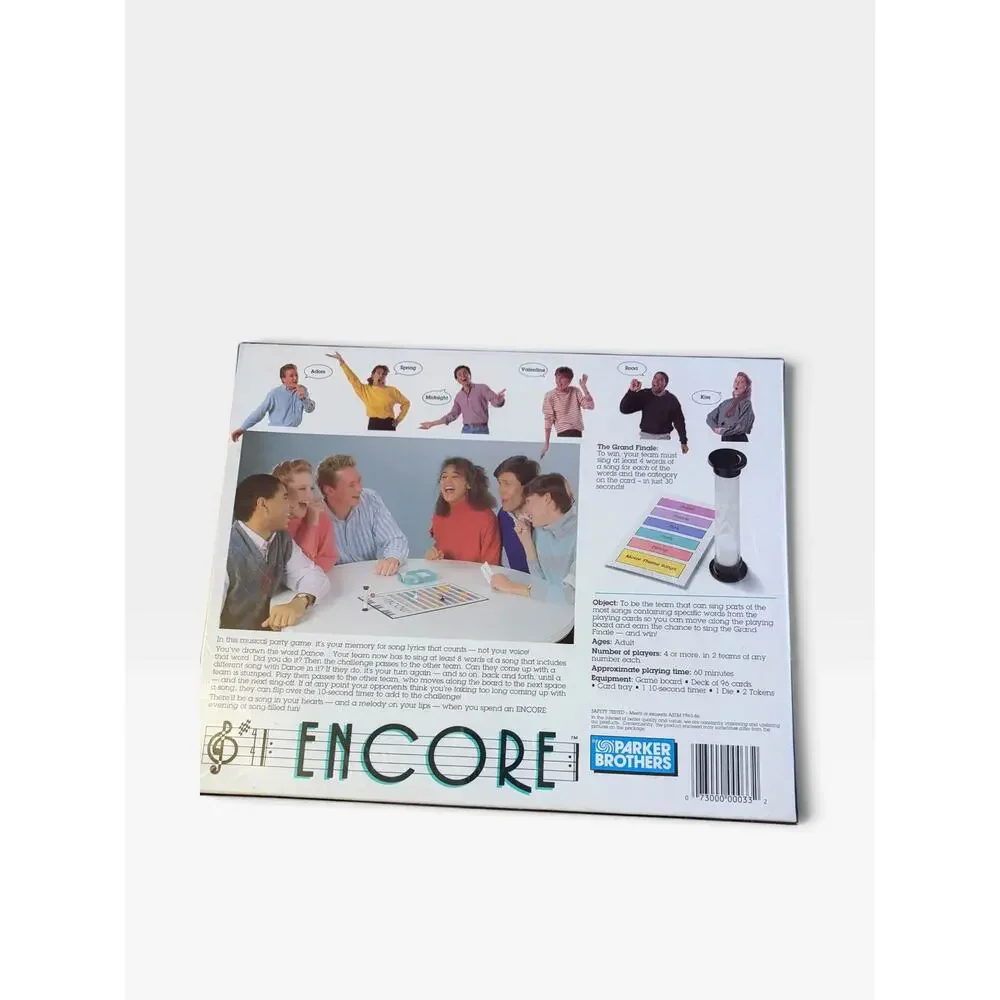 Vintage 1989 Parker Brothers Encore Board Game - Brand New & Factory Sealed